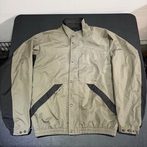 FootJoy Dryjoy Jacket Mens‎ Small Brown Full Zip Polyester Golf Windbreaker Rain